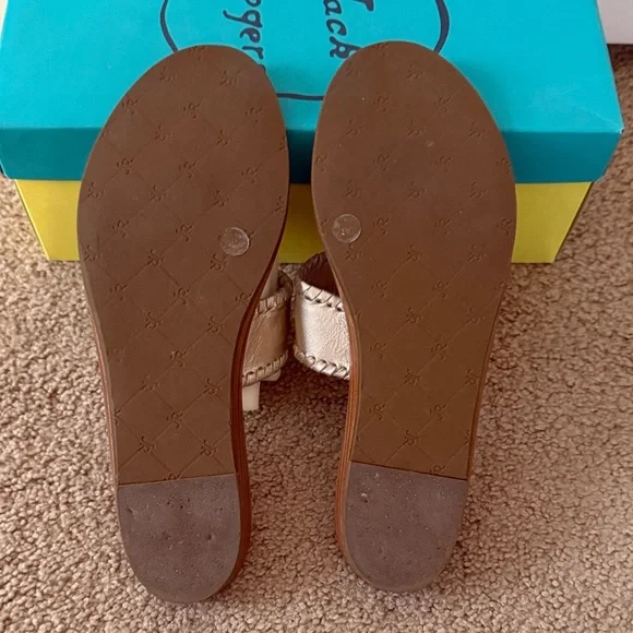 Jack Rogers Capri Metallic low wedge heel- Women's Sandals - Picture 4 of 9